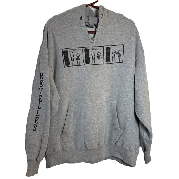 White Bear Clothing Co. Other - White Bear Clothing Co Mens XL Gray Funny Graphic Dart Board Hoodie Sleeve Print